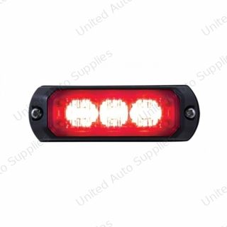 3 LED Mini Warning Light - Red LED (Bulk)
