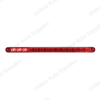 14 LED 12" Sequential Light Bar With Bezel - Red LED/Red Lens