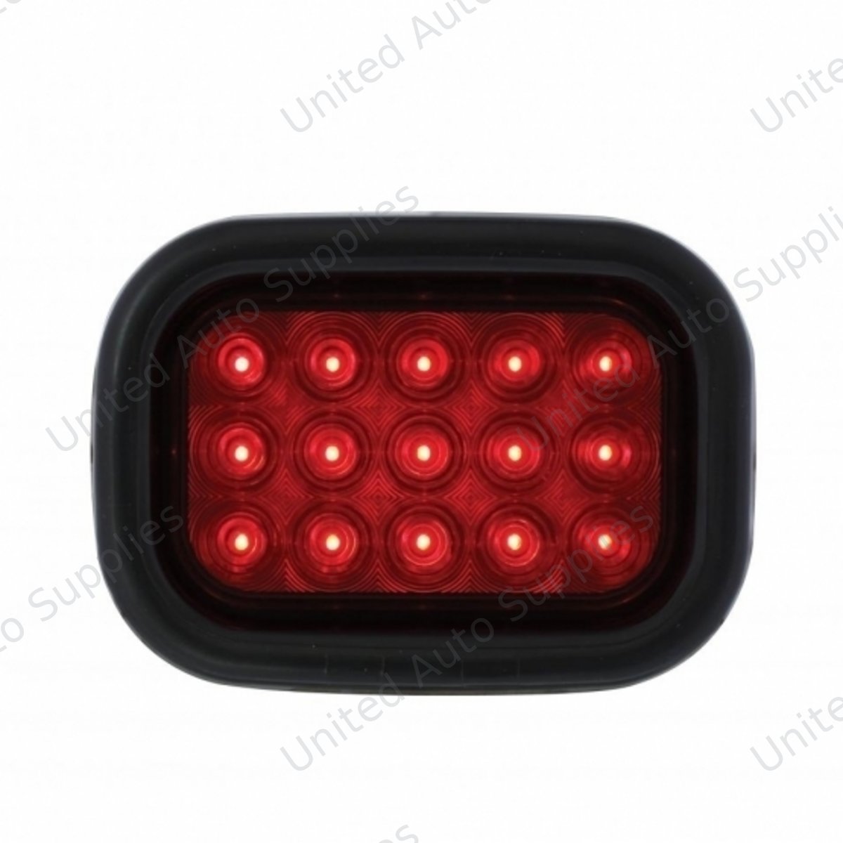 15 LED Rectangular Light Kit (Stop, Turn & Tail) - Red LED/Red Lens
