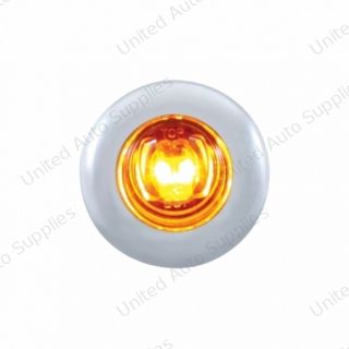 2 LED 3/4" Mini Light With Bezel (Clearance/Marker) - Amber LED/Amber Lens
