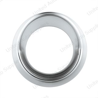 Chrome Plastic Small Gauge Cover With Visor