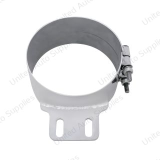 7" Stainless Butt Joint Exhaust clamp - Straight Bracket