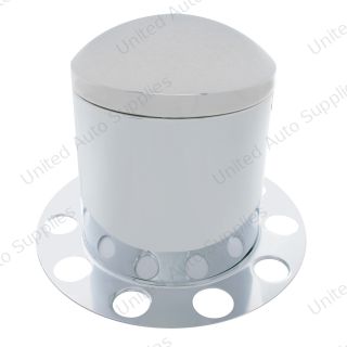 Chrome Dome Rear Axle Cover 3PC Kit For 1-1/2" Nut Cover - Aluminum Wheel