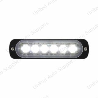 6 High Power LED Super Thin Directional Warning Light - White LED (Bulk)