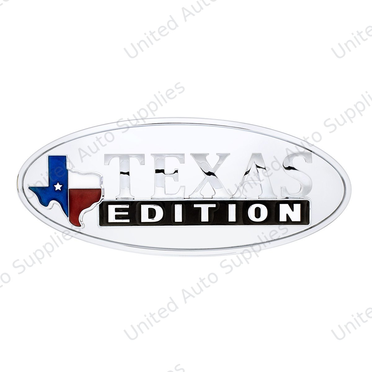 Chrome Die Cast Oval Emblem - "Texas Edition"