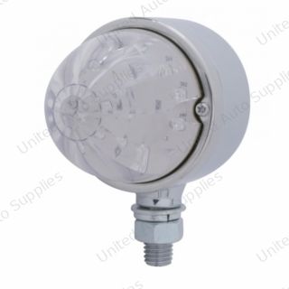 17 LED Dual Function Watermelon Single Face Light - Amber LED/Clear Lens