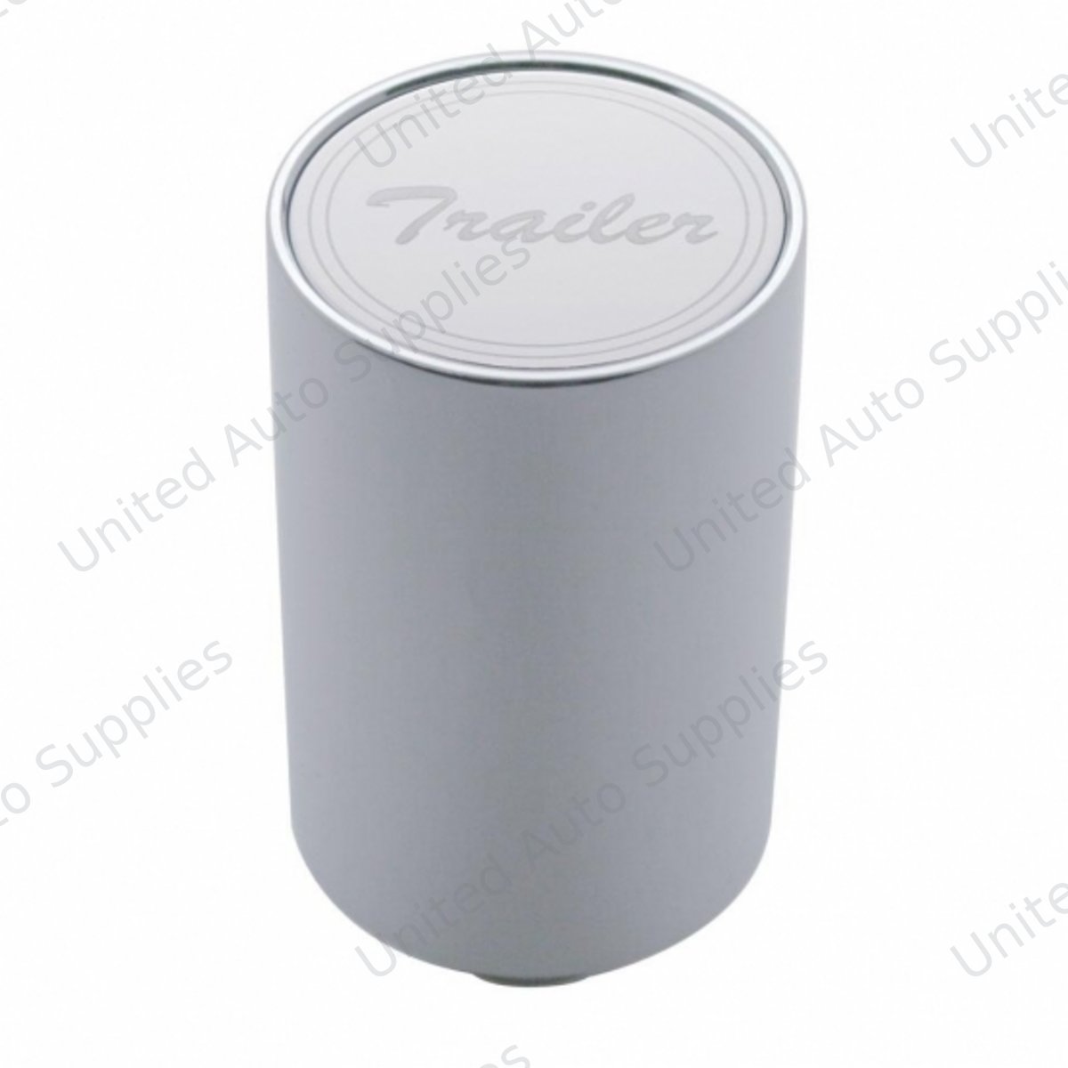"Trailer" 3" Air Valve Knob - Stainless Plaque With Cursive Script
