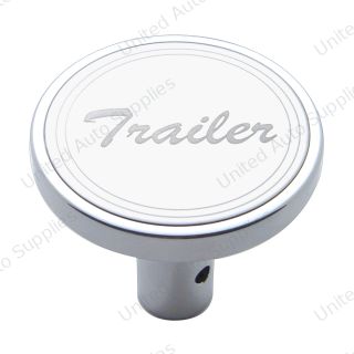 "Trailer" Long Air Valve Knob - Stainless Plaque With Cursive Script