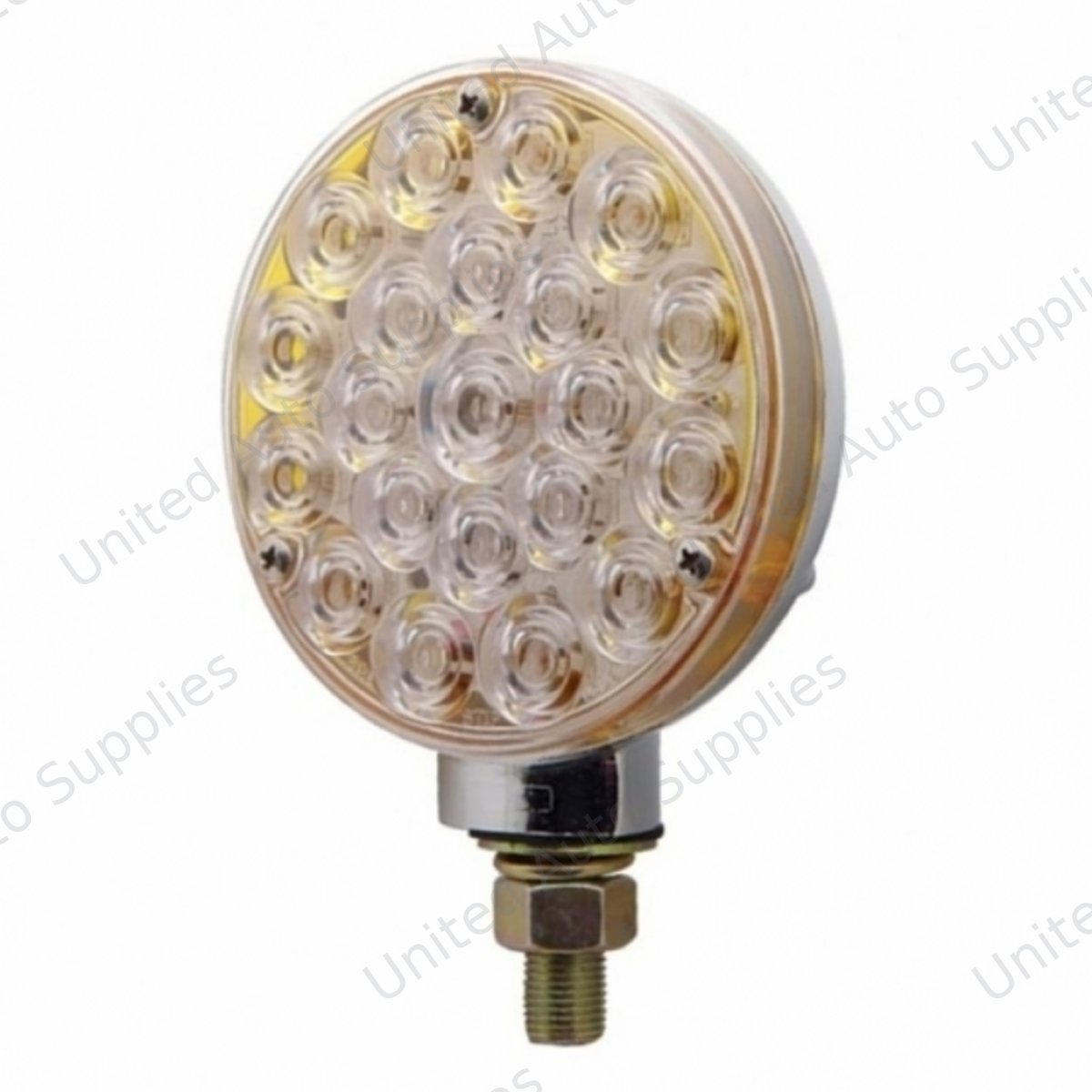 21 LED Single Face Turn Signal Light - Red LED/Clear Lens