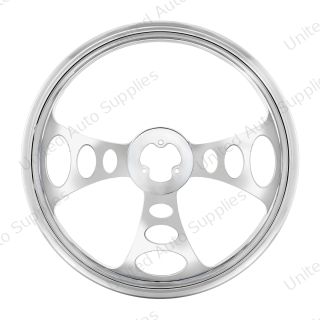 18" Chrome Aluminum "Chopper" Style Steering Wheel