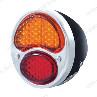 19 LED 6V Tail Light Assembly With 4 LED License Plate Light & Black Housing For 1928-31 Ford Model A - L/H