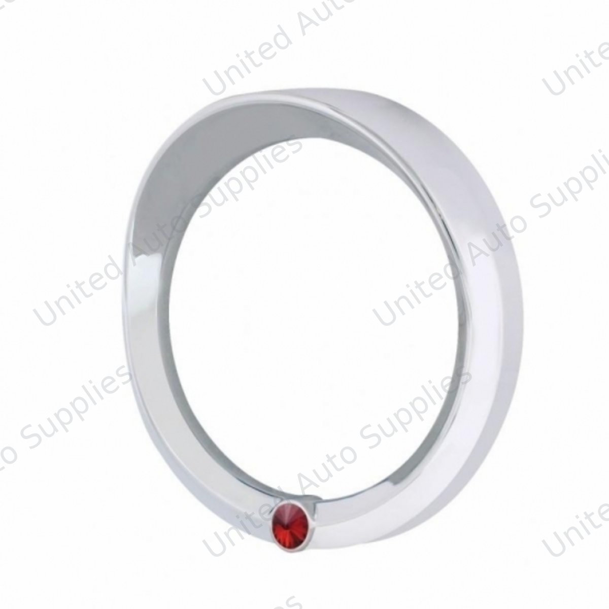 Signature Series Speed/Tachometer Gauge Cover With Visor For 2006+ Peterbilt -Red Crystal