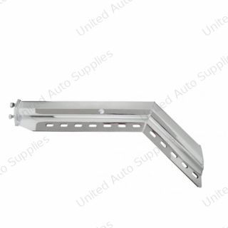 30" Chrome 45-Degree Angled Heavy Duty Mud Flap Hangers - 2.5" Bolt Pattern (Pair)