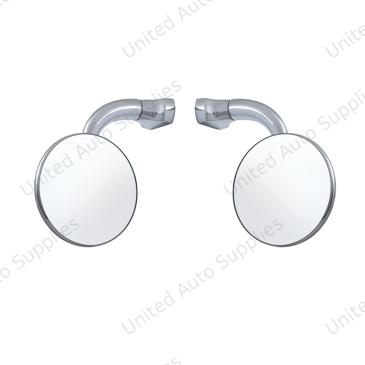 3" Curved Arm Peep Mirror Bundle With Convex Mirror Glass (Pair)