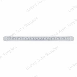 23 LED 17-1/4" Reflector Turn Signal Light Bar With Bezel - Amber LED/Clear Lens