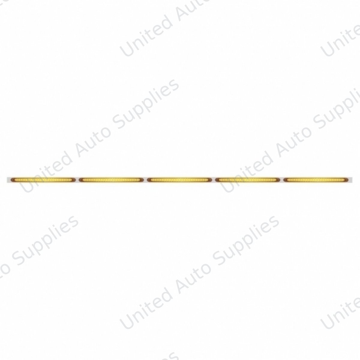 94" Stainless Steel Light Bracket With Five 23 SMD LED 17-1/4" Light Bar - Amber LED/Amber Lens