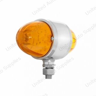 34 LED Watermelon Double Face Light W/Chrome Housing - Amber LED/Amber Lens
