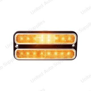 18 LED Side Marker Light With Stainless Steel Trim For 1968-1972 Chevrolet & GMC Truck-Amber LED/Clear Lens