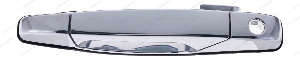 Exterior Door Handle Front LH Plastic All Chrome for 2007-2013 Chevrolet Avalanche; 2007-2013 Cadillac Escalade
