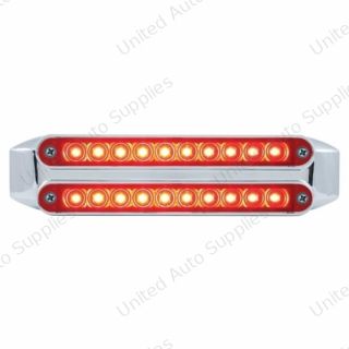 Dual 10 LED 6-1/2" Light Bars (Stop, Turn & Tail) - Red LED/Red Lens
