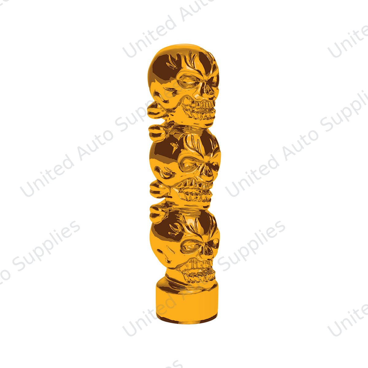1/2"-13 Thread-On 3 Skull Candy Color Shift Knob-Electric Yellow