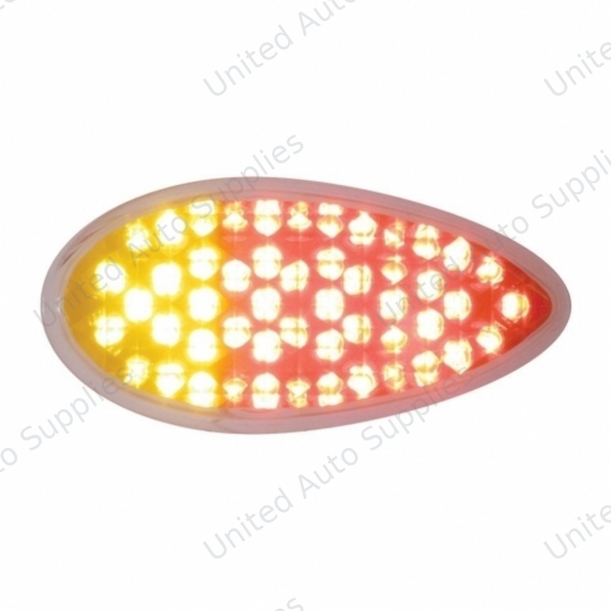 51 LED Duo Auxiliary/Utility Light - Red/Amber LED With Clear Lens