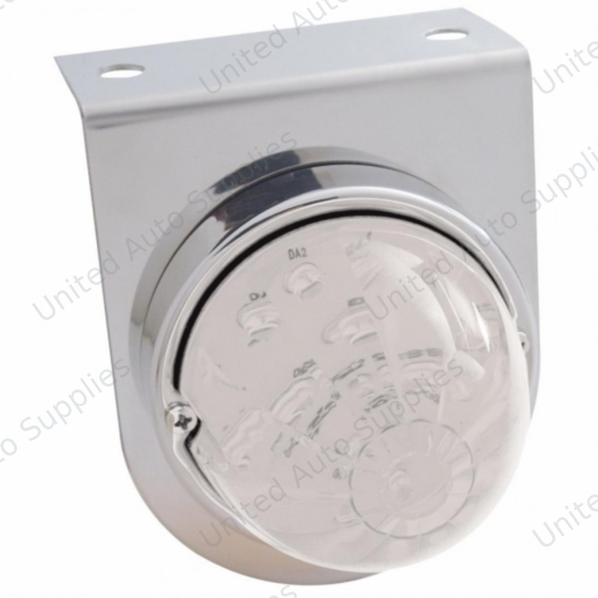 Stainless Light Bracket With 17 LED Dual Function Watermelon Lights - Amber LED/Clear Lens