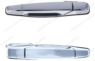 Exterior Door Handle Rear LH, Rear RH (2pcs) Plastic All Chrome for 2007-2013 Chevrolet Avalanche; 2007-2013 Chevrolet Tahoe