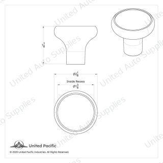 "Trailer" Deluxe Air Valve Knob - Purple Glossy Sticker