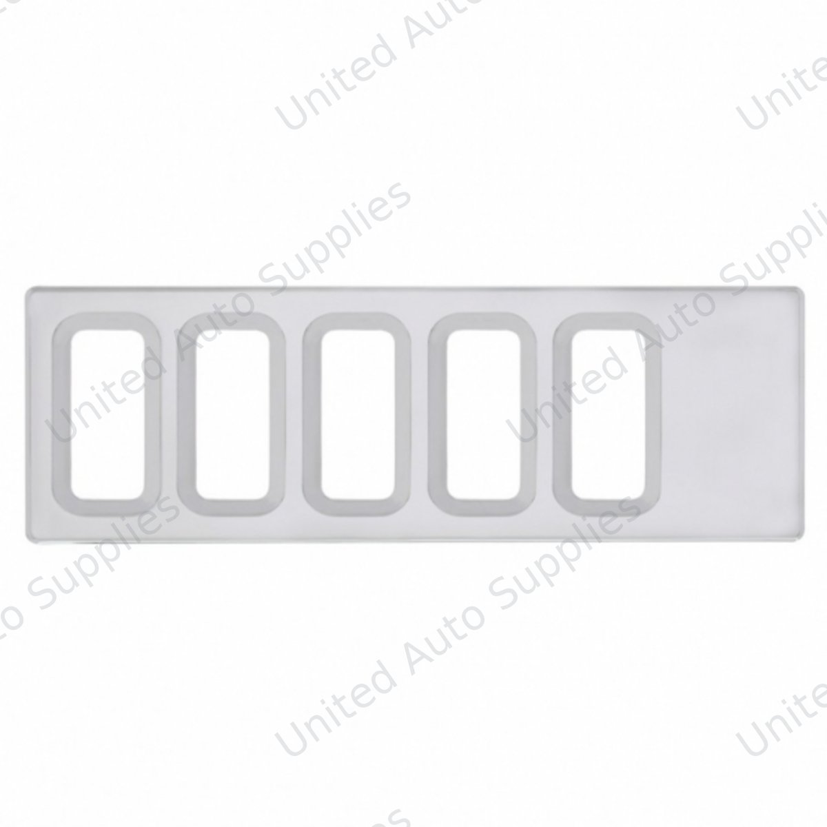 Chrome Plastic Dash Switch Panel Cover For International - 5 Openings
