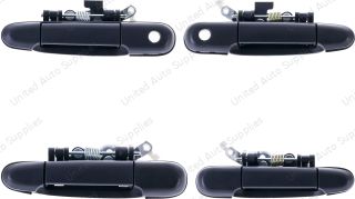 Exterior Door Handle Front LH, Front RH, Rear LH, Rear RH Plastic Texture Black for 1991-1994 Toyota Tercel