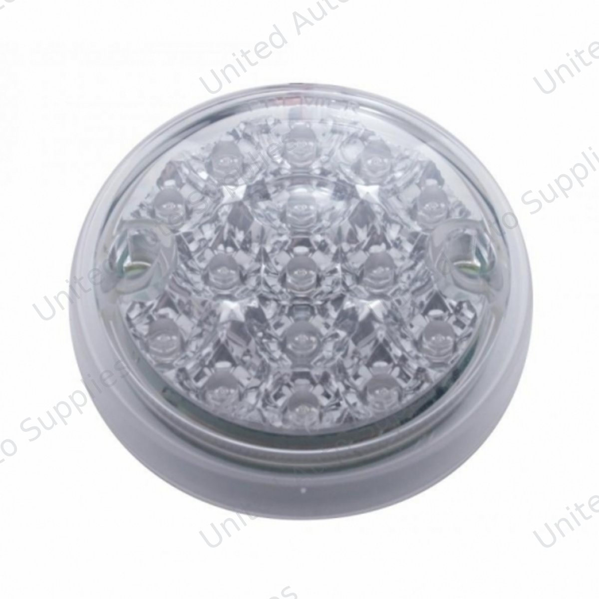 15 LED 3" Single Function Reflector Single Face Light Only - Amber LED/Clear Lens (Bulk)