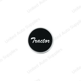 Aluminum Screw-On Air Valve Knob With Tractor Script Sticker - Black Sticker