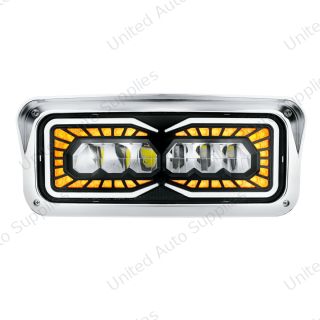 High Power 9 LED Headlight With LED Turn Signal & Position Light-Driver
