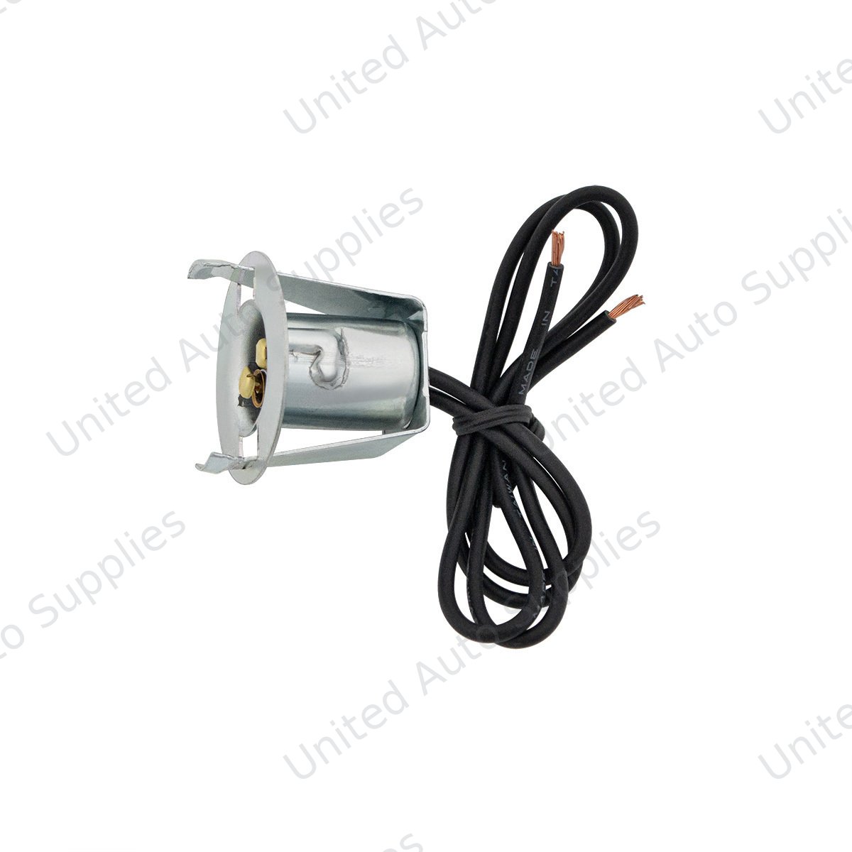 1-Wire Universal Single Contact Instrument Panel & License Plate Light Socket w/ Spring Clip Mount, 1 Pc.