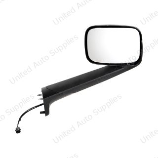Black Hood Mirror With Heated Lens For 2018-2026 Freightliner Cascadia - Passenger