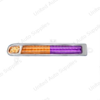 Double Fury 78 LED Turn Signal Light For 2008-2024 Peterbilt 389-Amber & Purple,Driver